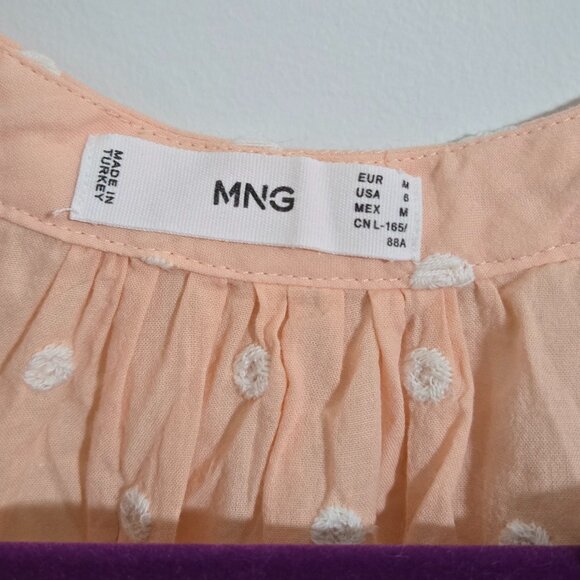 Mango long sleeve blouse peach color size M - Picture 2 of 3